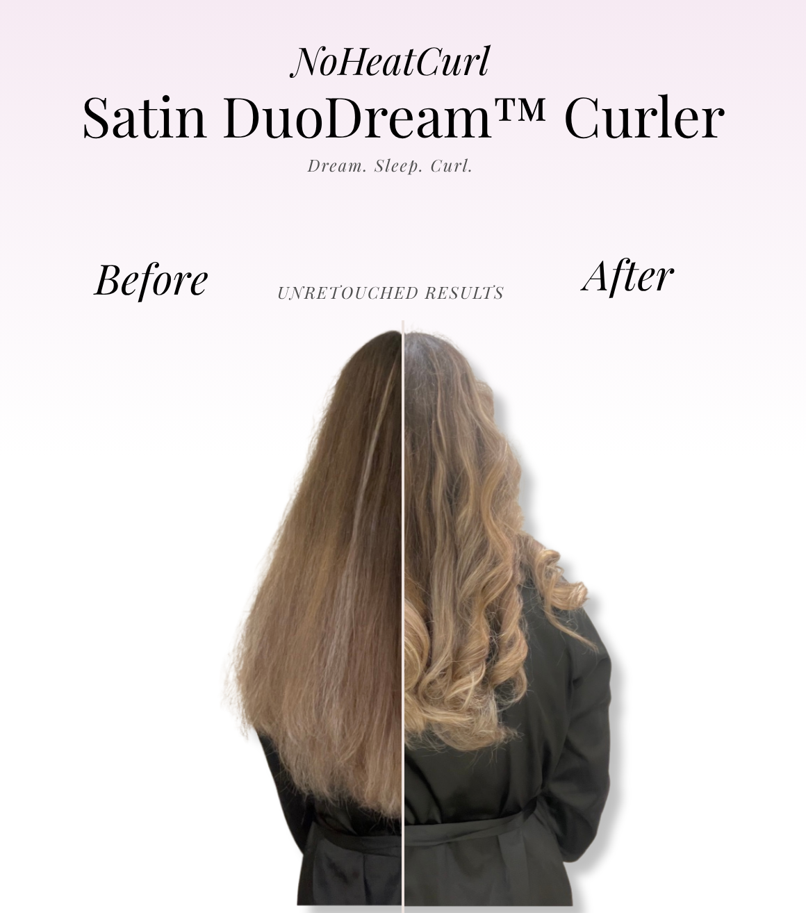 NoHeatCurl Satin DuoDream™ Curler – Heatless, Damage-Free & Effortless Curls