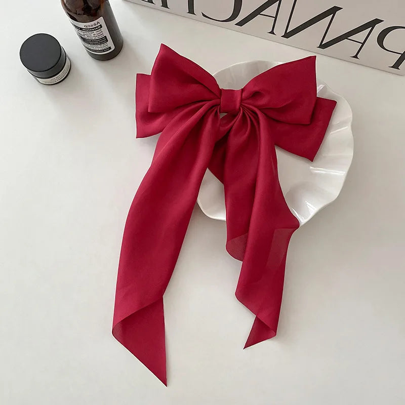 Satin Ribbon Bow Hair Clip – Elegant, Timeless & Effortless