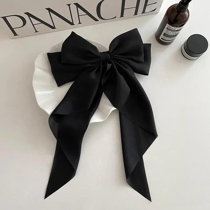 Satin Ribbon Bow Hair Clip – Elegant, Timeless & Effortless