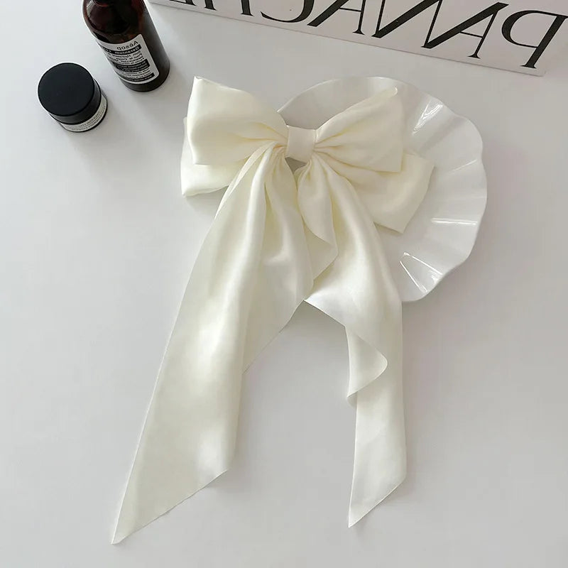 Satin Ribbon Bow Hair Clip – Elegant, Timeless & Effortless