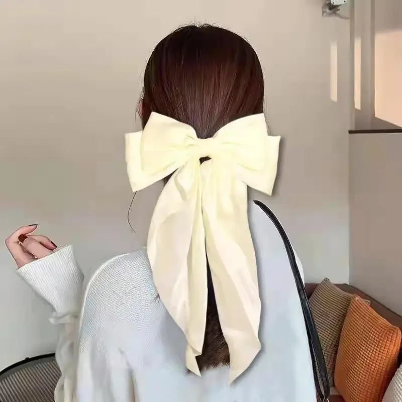Satin Ribbon Bow Hair Clip – Elegant, Timeless & Effortless